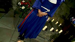 Naughty Nun Angel Long Fucks Cumshot from Katie K!