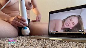 hey horny asian masturbating to bbc porn fantasizing huge cock cum 💦