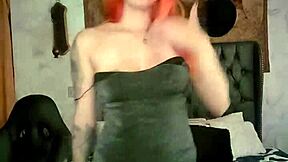 Redhead Paisa Strips Teasing Natural Tits