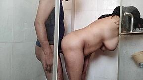 Hot stepsis bathroom romp happens before morning breakfast?