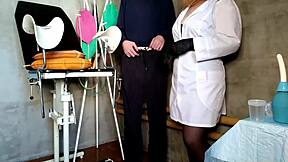 Cum With Gorgeous Mature Nurse In Stockings And Gloves!