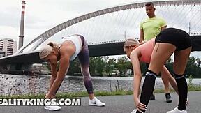 wanna see brittany bardot and rika fane ride nick's monster cock after jogging?