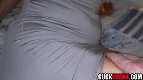 Black bull ravages cuck's wife while hubby watches