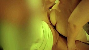 Blissful creampie drips from soaked pussy