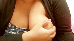asian aunty's massive tits get sexy action