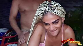 Latina crossdresser anal assfucked rough at family party