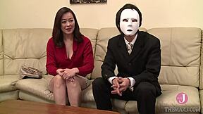 Yoko delivers netorare av show as husband watches her ride and cum wildly in intro scene