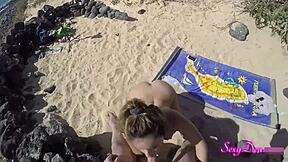 feel her wet pussy shake during beach doggystyle tease
