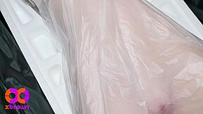 i was chilling in bed when my step cousin pranked me with her skinny latina fuck doll