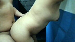 filipina gets fucked on stairs bouncing natural tits hard