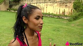 Niara Pessanha Wracked with Ecstasy from Outdoor Anal DP Training