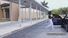 black teen babes share throbbing cock in steamy threesome