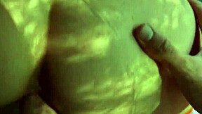 blonde babe bends over car hood for forest doggystyle fuck