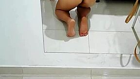 maid's teen daughter slurps morning cum outdoors sneakily