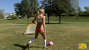 sporty blondes brunettes finger lick wet pussies in lusty group 69