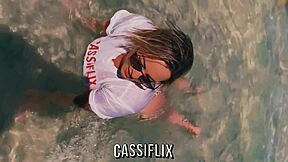 couple flashes big tits and asses on beach before bbc interracial doggystyle pounding