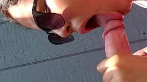 damn this bbw latina slurps cock outdoors like a pro