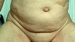 naughty housewife orgasms on homemade dildo with natural tits