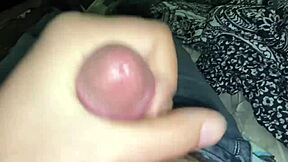 Small Clit Sissy Blasts Face with Intense Cum Squirt Explosion