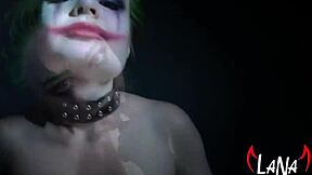 sexy brunette babe slurps monster cock to boob cumshot facefuck