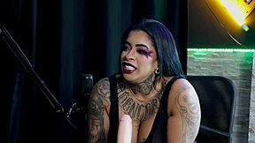 morena shows off her sloppy wet blowjob on toy marcelly melo sheer red