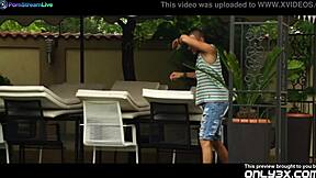 Cute 18+ Ayline Brown Fucks Pool Guy Hardcore Trailer