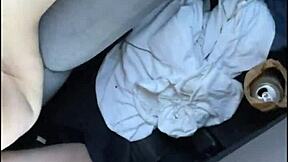 pretty hooker bends over car sucks deepthroats spits cum pov