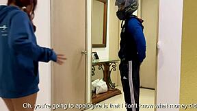 young pretty colombian angel cruz seduces delivery boy celeste alba for aisle fuck