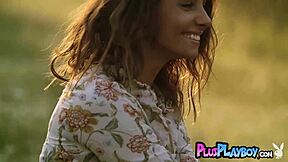 Anetta Keys Poses Hot Tits Outdoors