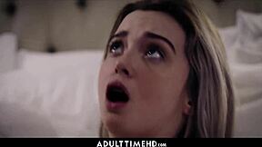 stepdaughter's birthday gift: stepdad's cock pounding her tight teen pussy!