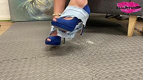 classy british milfs tease monster cocks with footjobs