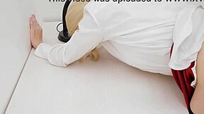 hey boss, this hot milf secretary's lingerie footjob leads to rough anal??