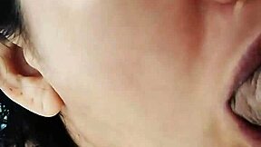 maid's teen daughter slurps morning cum outdoors sneakily