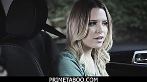 driving teacher spots teen and can't resist the car fuck