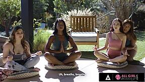 hey, yoga class massage turns into chanell heart licking sabina rouge's pussy