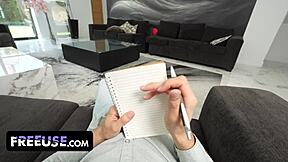 Step mom promises first time sex if i focus on her big tits