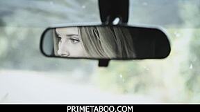 driving teacher spots teen and can't resist the car fuck