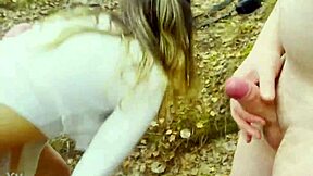 busty flexi teen with puffy nipples rides small cock rough outdoors then takes mouthful cumshot