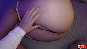 Stepmom lets me fuck her pussy, I cum twice on it