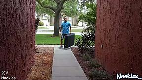 Ebony Milf Naomi Foxxx Squirts Hard on Cam During Monster Cock Massage