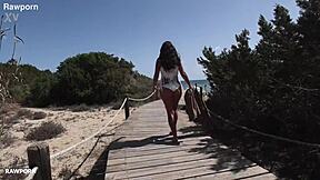 Linda Del Sol hosts wild Formentera beach orgy with monster cocks dripping cum