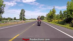 Vyxen Steel's Busty Tease Outdoors