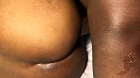 Ebonys dripping wet pussy squirts on huge black cock all day