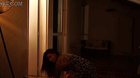 Oiled Latina Strips Teasing Tits Before Passionate Kissing Undress