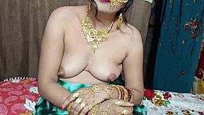 wow this beautiful indian bhabhi's moans in clear hindi while fucking her stepbrother on wedding night are insane