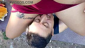 Beautiful latina tourist fucked hard outdoors in woods by big cock