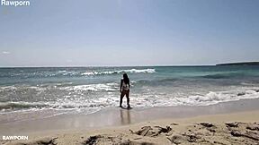 Linda Del Sol hosts wild Formentera beach orgy with monster cocks dripping cum