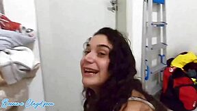 Who's giving the best cum-guzzling blowjob to husband and friend?