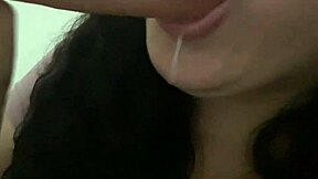 Watch me choke on this fat dildo pov