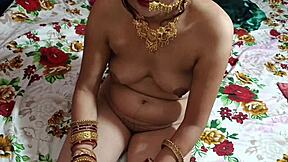 wow this beautiful indian bhabhi's moans in clear hindi while fucking her stepbrother on wedding night are insane
